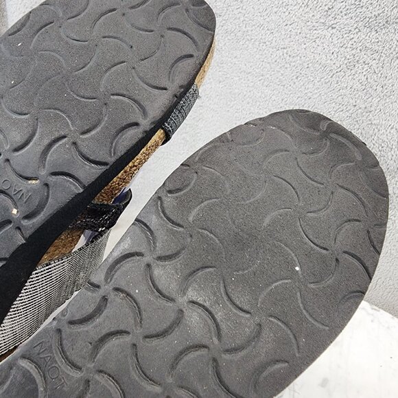 Naot Shoes Womens Size 7 Brenda Gray Slip-On Platform Heel Sandals *GUC* - Picture 8 of 13